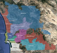 Click for large overlay San Diego County map